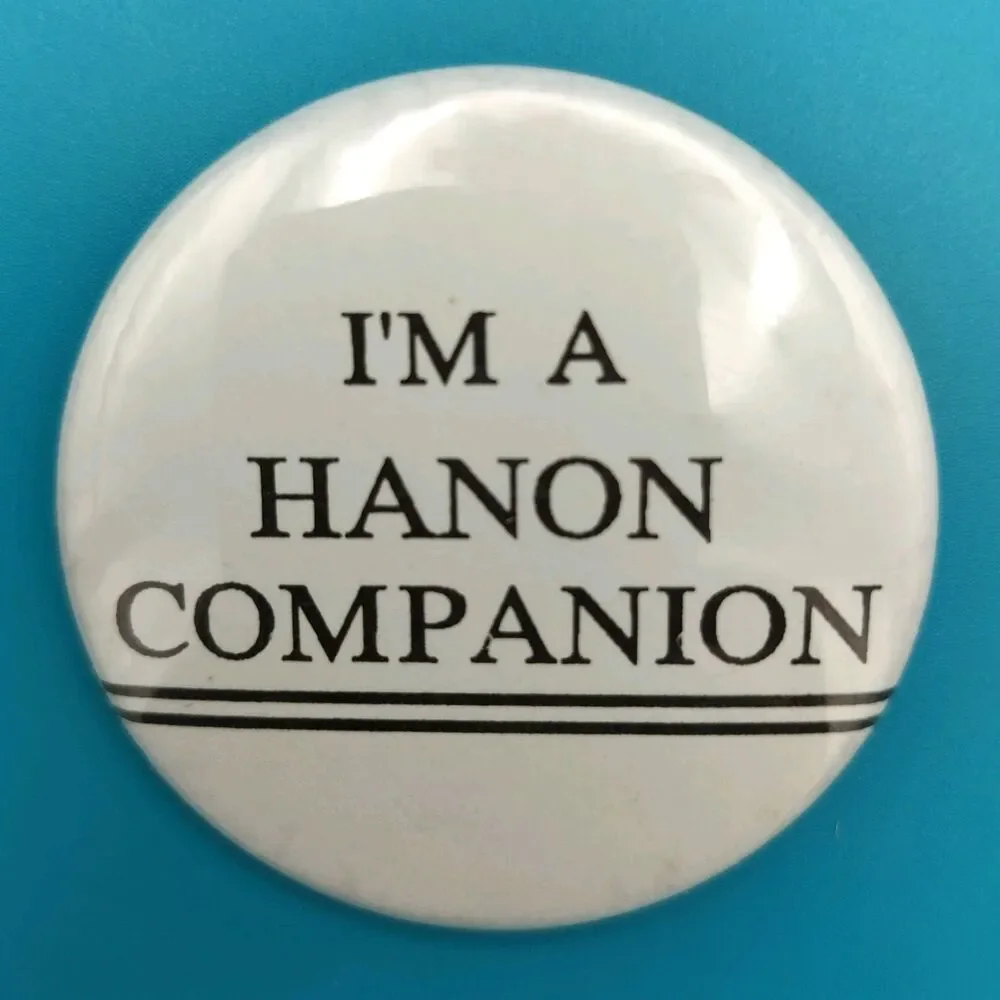 I'm A Hanon Companion Vintage Pin Button Pinback
